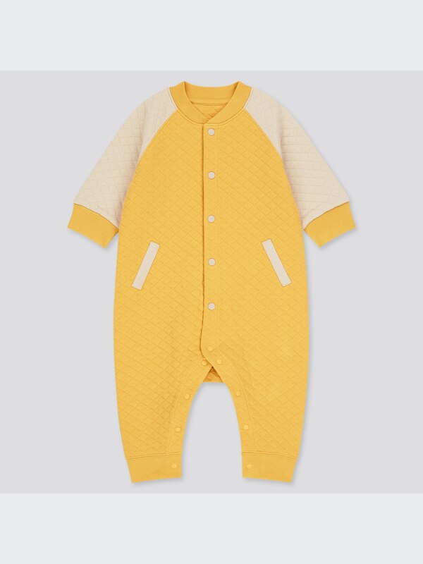 キルトカバーオール（カラーブロック・長袖）