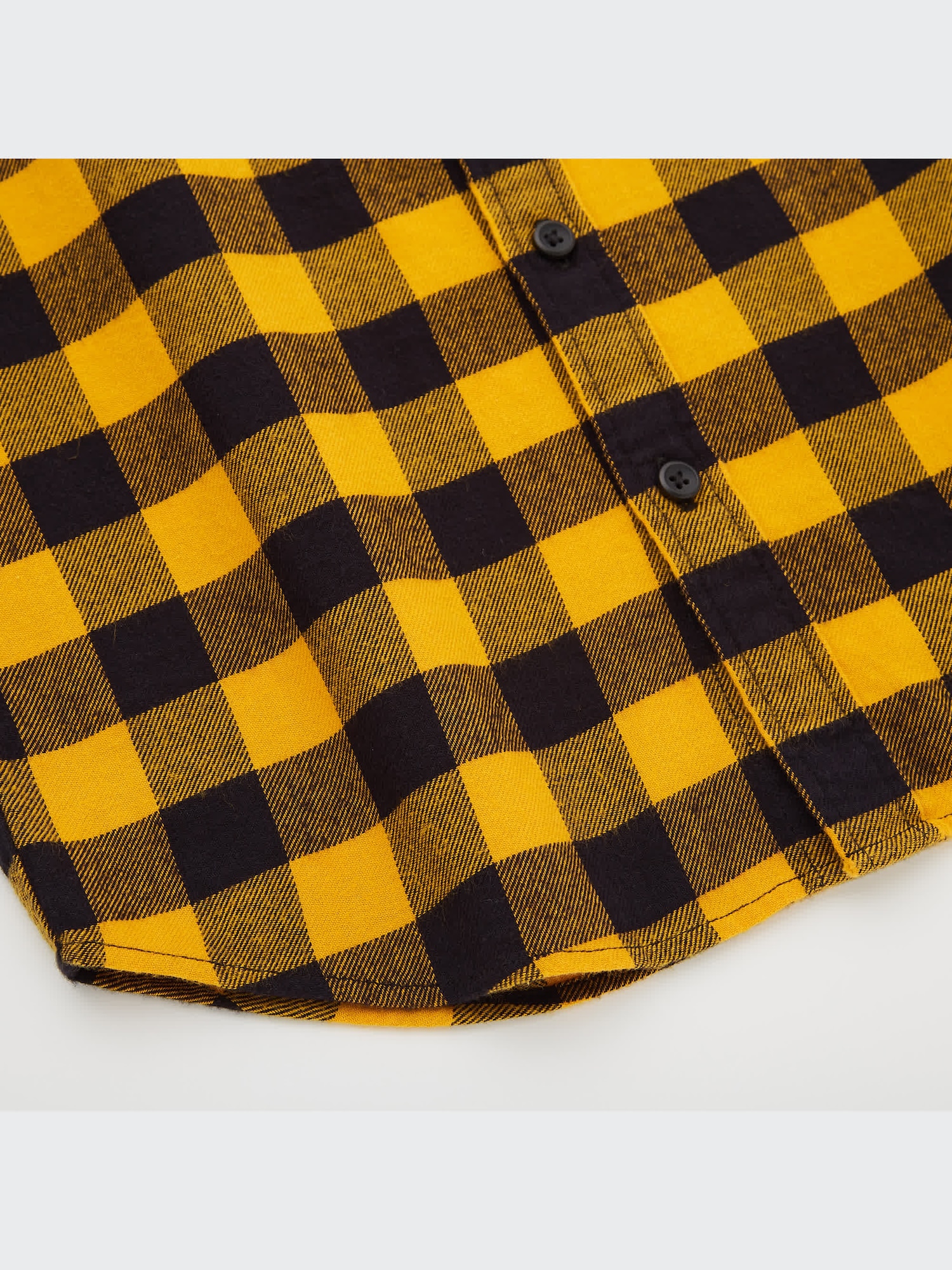 mellow チェックシャツ　黄色　Ｌサイズ イエローフランネル ロングテール チェック シャツ の通販 by