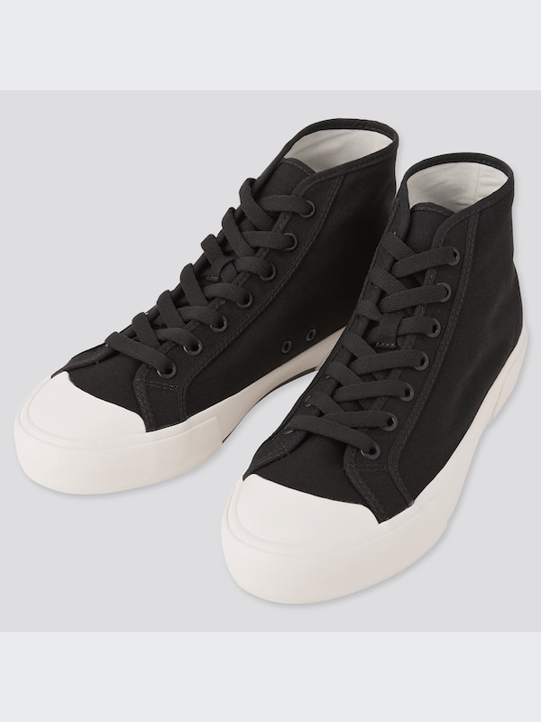 コットンキャンバスハイカットスニーカー