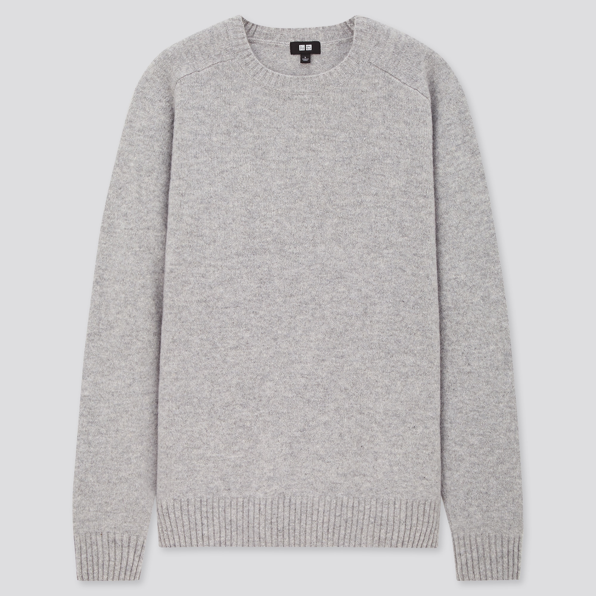 UNIQLO ラムブレンド クルーネックセーター Gray - ニット