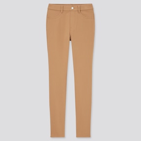 UNIQLO Women's Heattech High-rise Leggings Pants ($40) ❤ liked on Polyvore  featuring pants, beige, high rise …