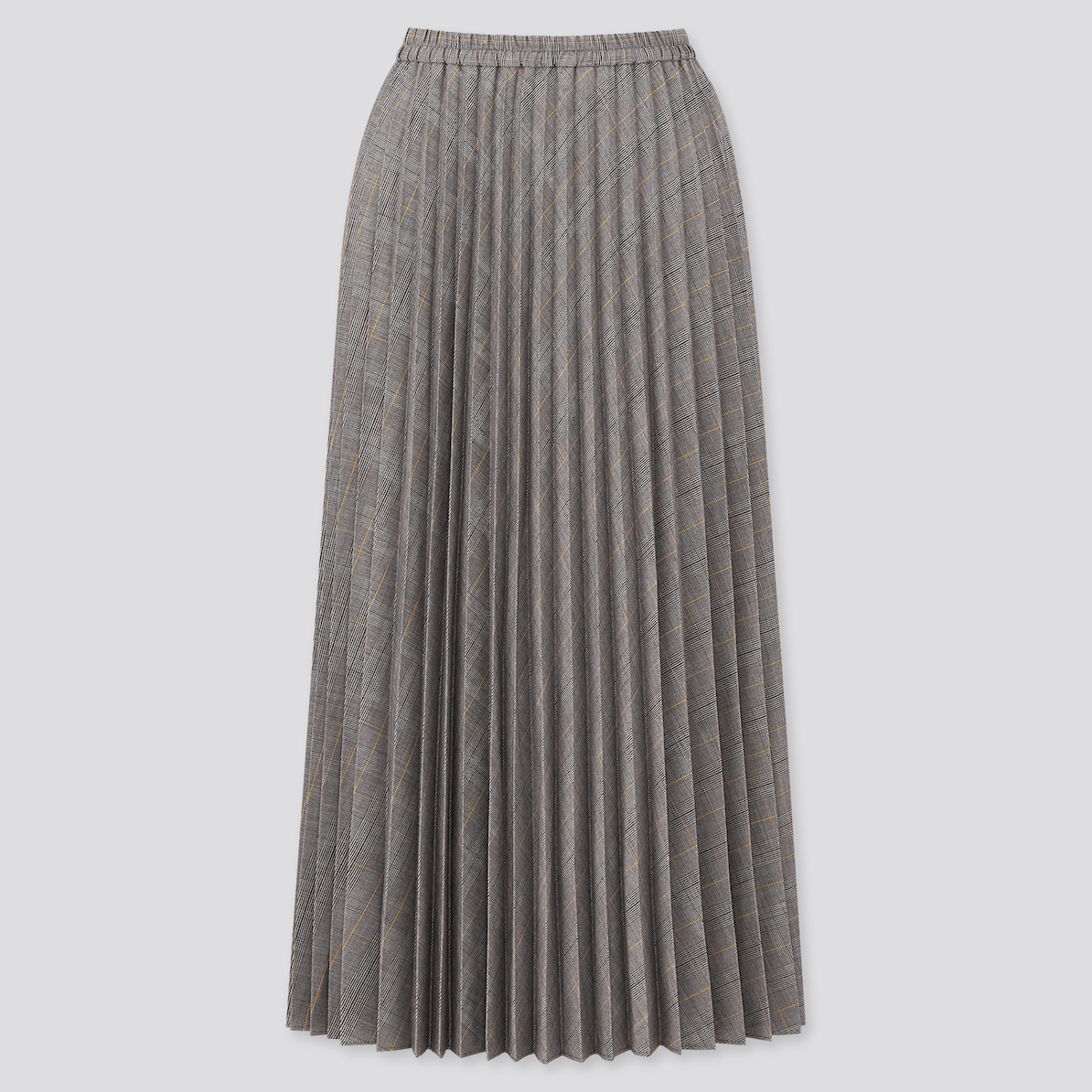 アコーディオンプリーツロングスカート グレンチェック 丈標準78 cm Women ユニクロ