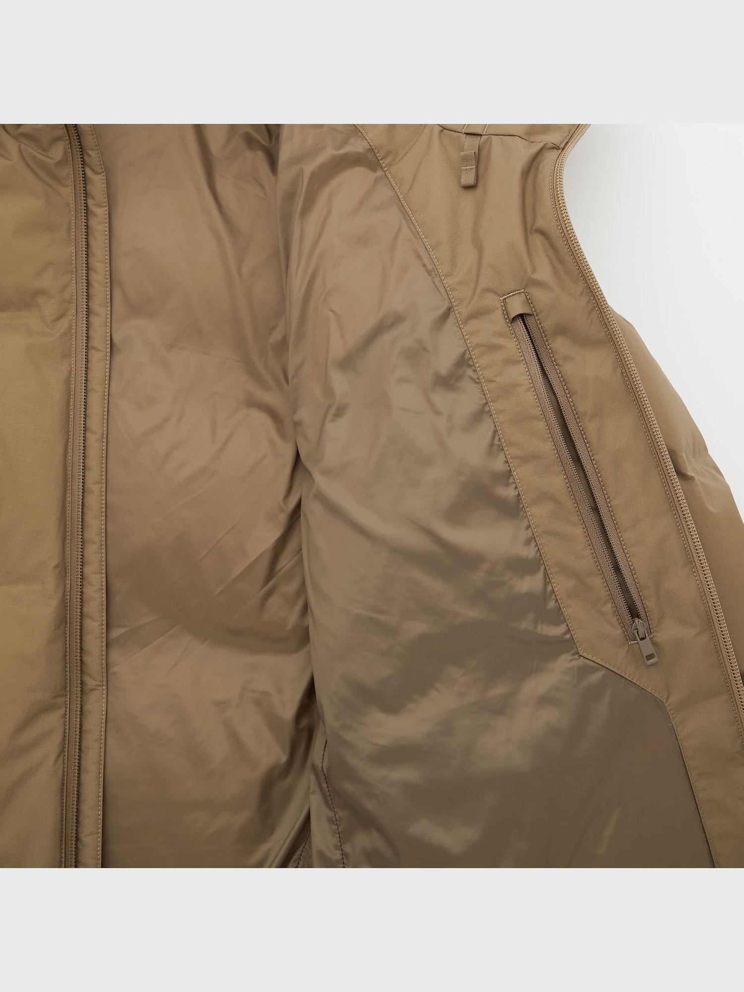 UNIQLO✨シームレスダウンコート【L】フード　フェザー　ハイネック　ベージュ ユニクロ公式 | シームレスダウンロングコート
