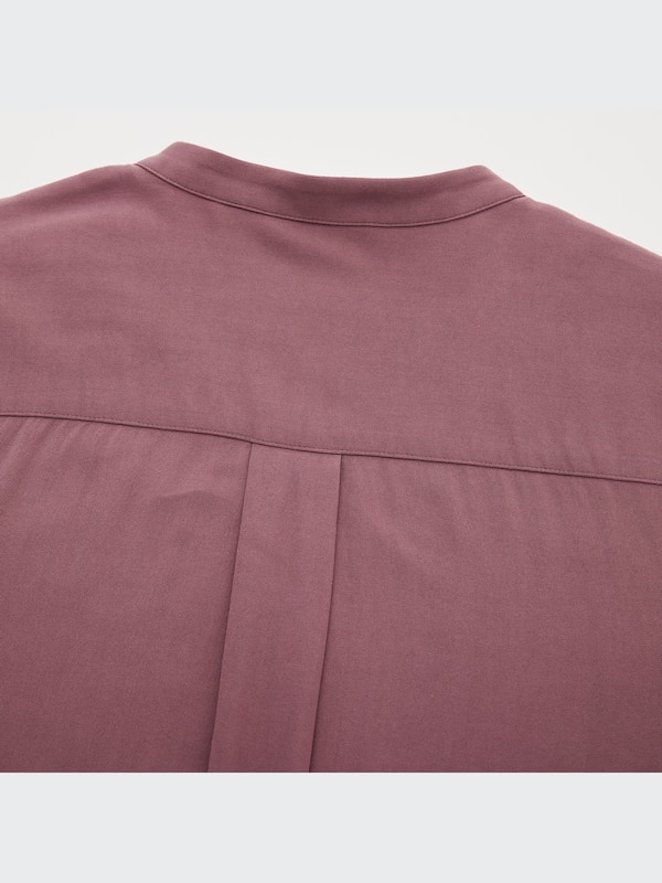 レーヨンシャツワンピース（長袖）