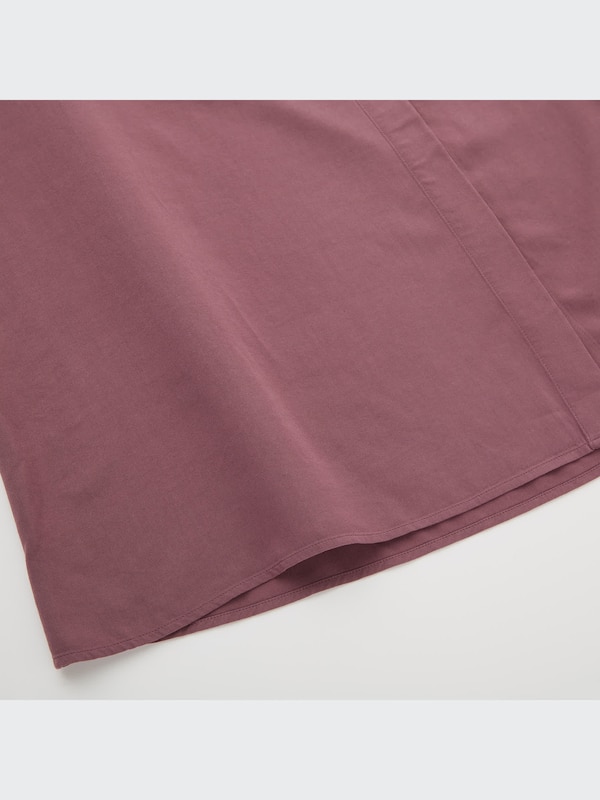 レーヨンシャツワンピース（長袖）