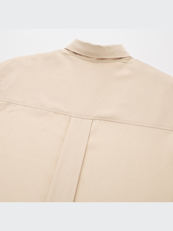 ベルテッドロングシャツワンピース（長袖）