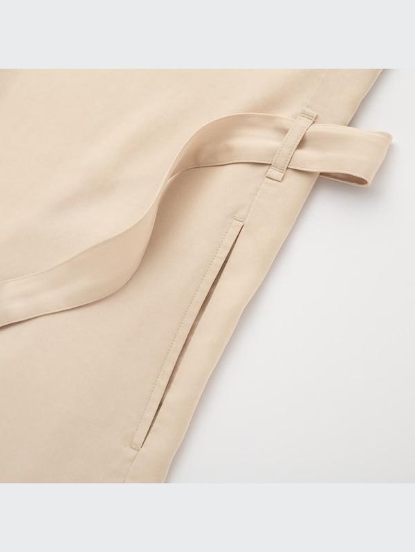 ベルテッドロングシャツワンピース（長袖）
