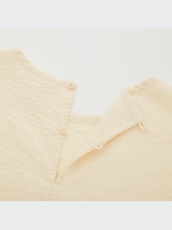 シアサッカーフレアワンピース（長袖）