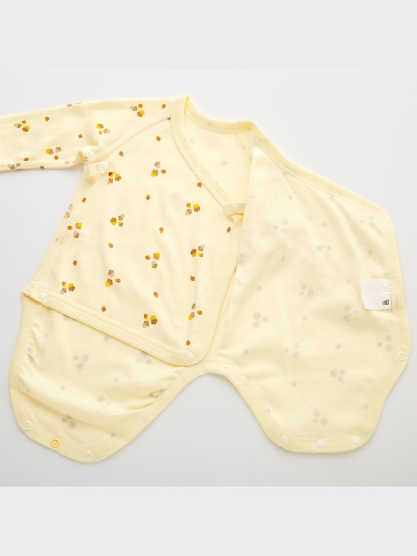 ボディスーツ（ドングリ・長袖・前開き・2枚組）