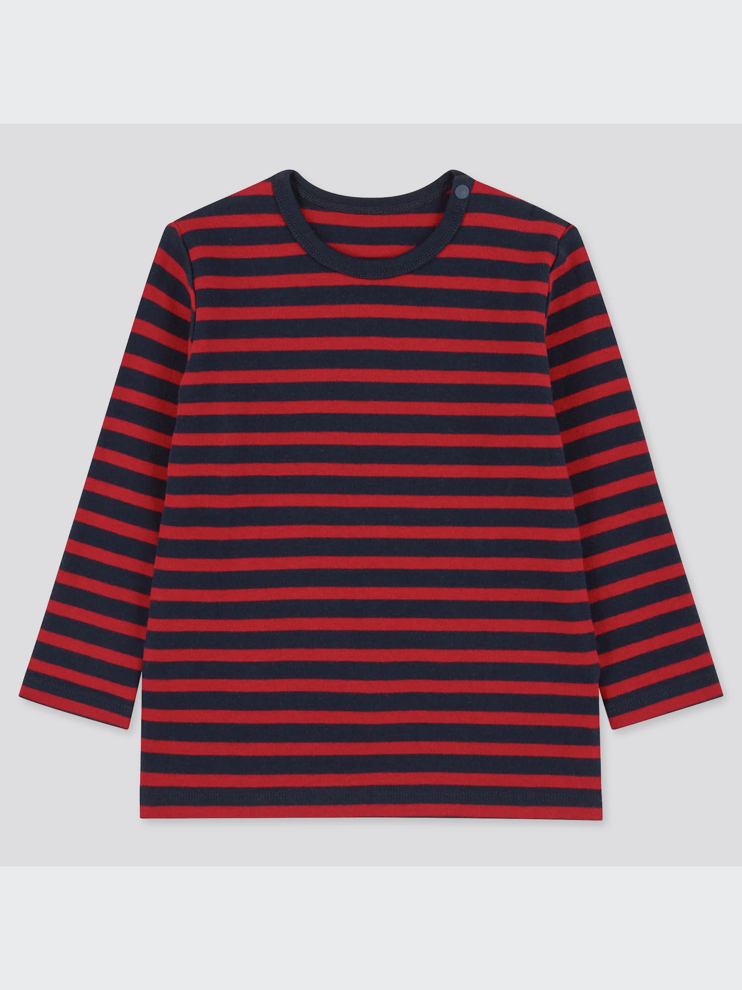 24AW ボーダークルーネック　長袖 UNIQLO（ユニクロ）の「KIDS ボーダークルーネックT（長袖