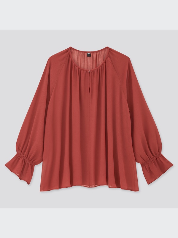 シフォンブラウス（7分袖）
