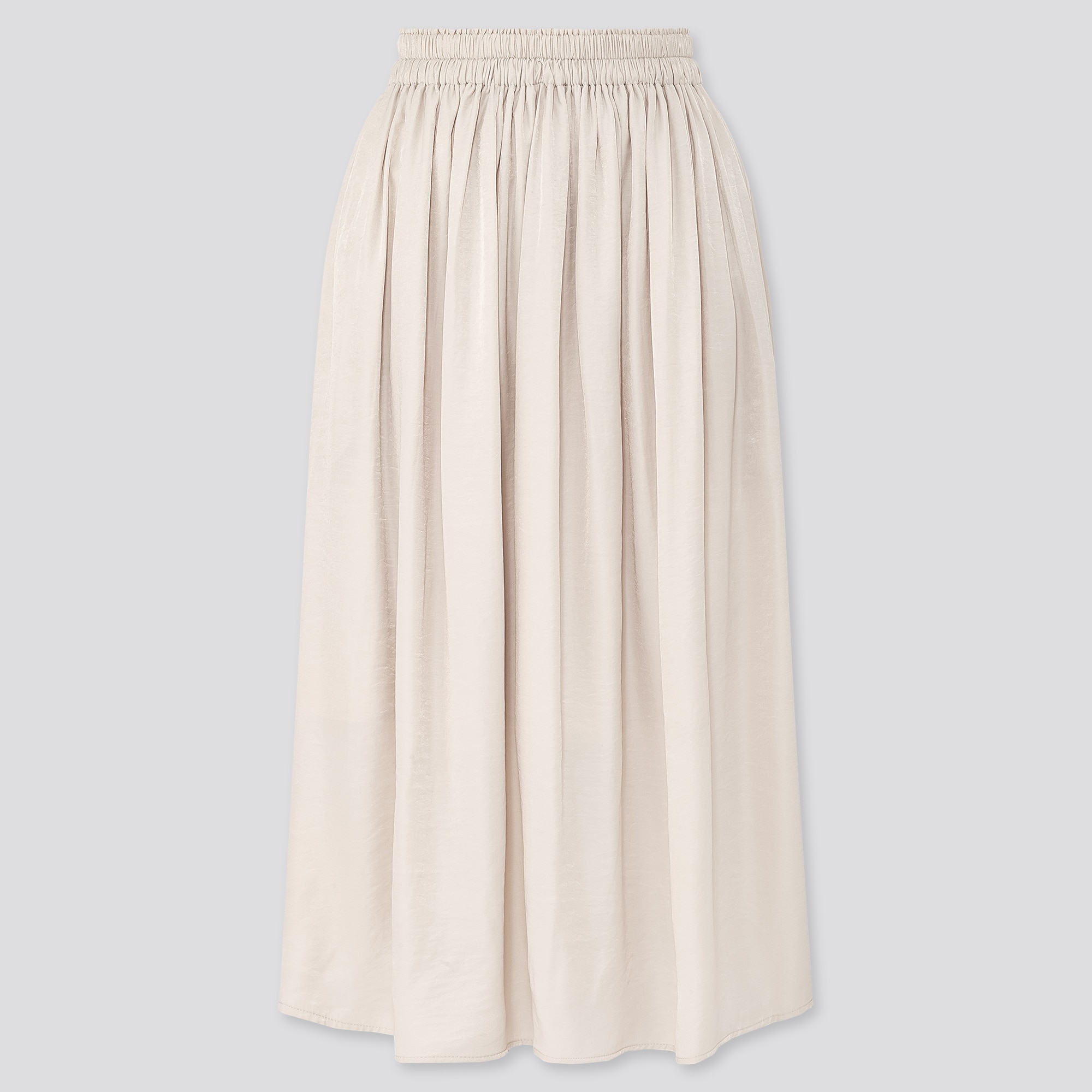 UNIQLOのドレープギャザーロングスカート（丈短め76～80cm） | StyleHint