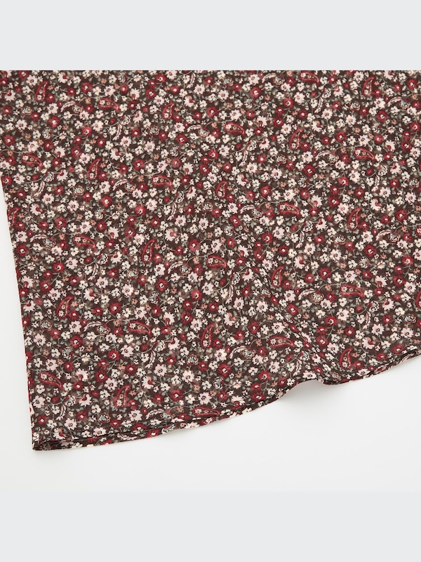 Joy of Printシフォンブラウス（7分袖）