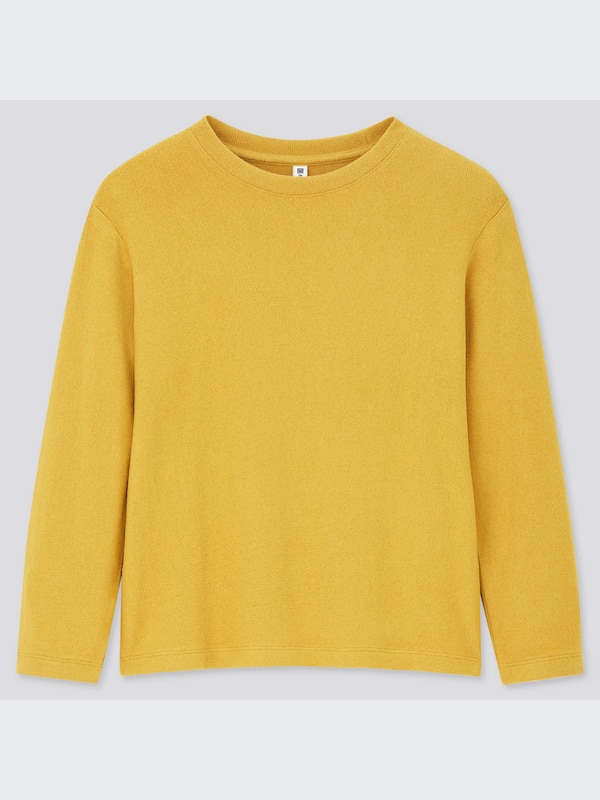 ユニクロ公式 | ソフトニットフリースクルーネックT（長袖） 