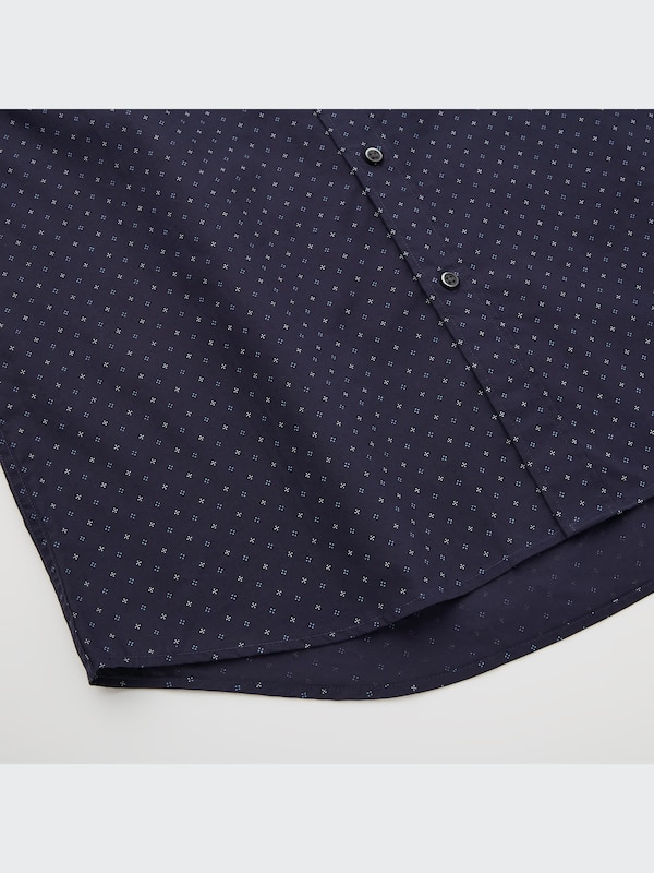 エクストラファインコットンブロードプリントシャツ（ボタンダウンカラー・長袖）