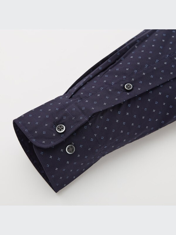 エクストラファインコットンブロードプリントシャツ（ボタンダウン  カラー・長袖）