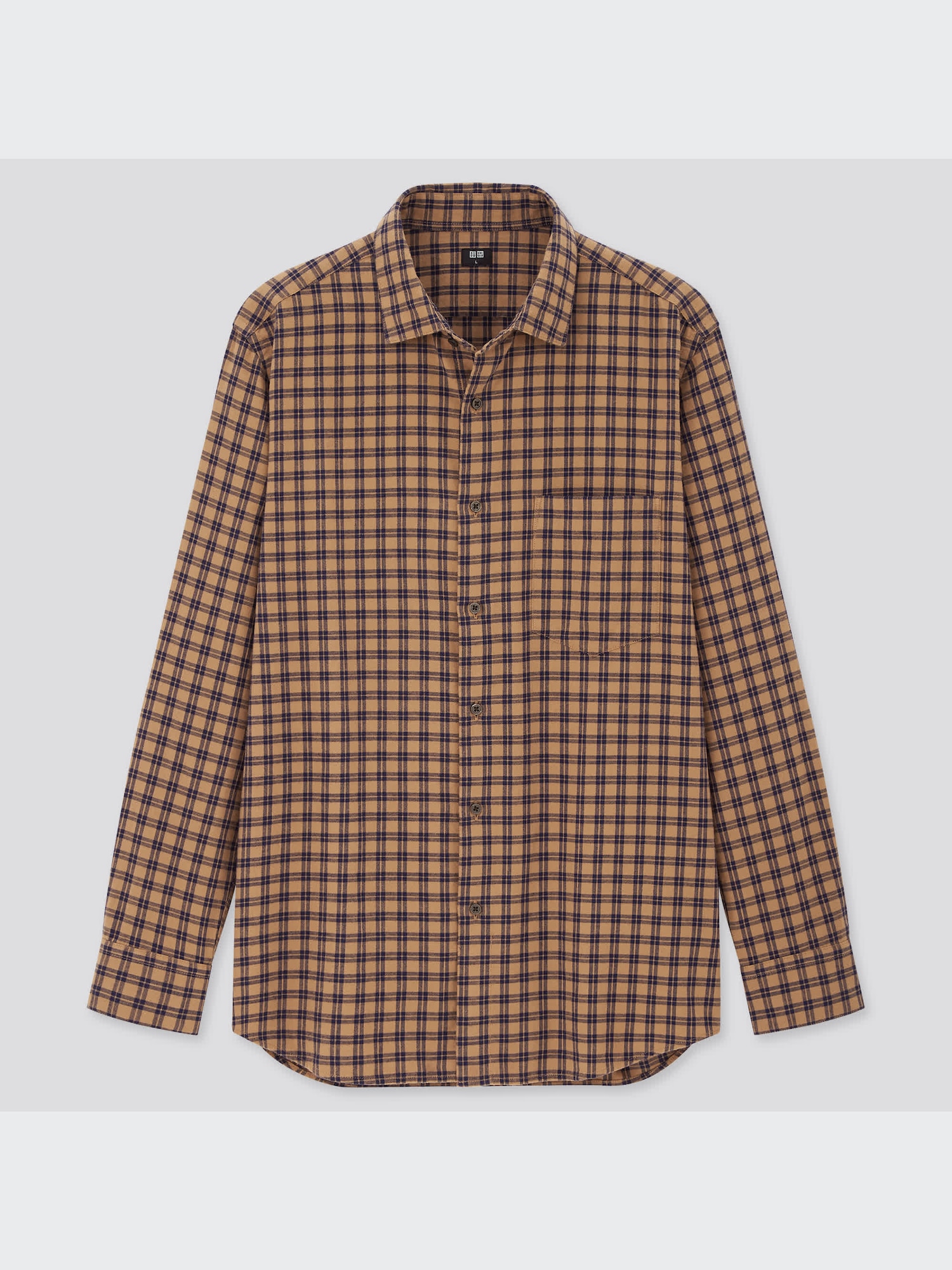 ユニクロ公式 | フランネルチェックシャツ（セミワイドカラー・長袖）