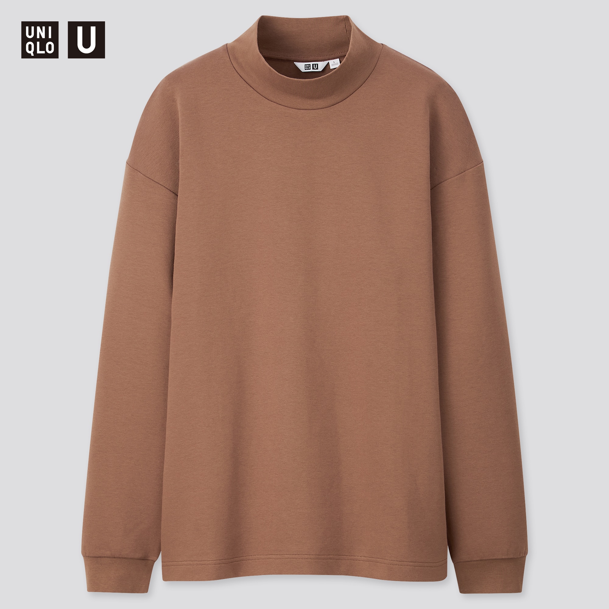 UNIQLO プルオーバーモックネック 白 - Tシャツ