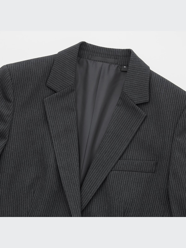 ストレッチテーラードジャケット（無地・ストライプ・1つボタン・ロング丈）21年春夏モデル