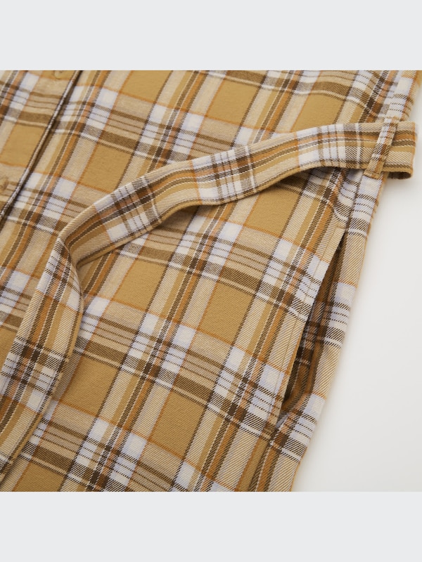 フランネルシャツワンピース  （長袖）