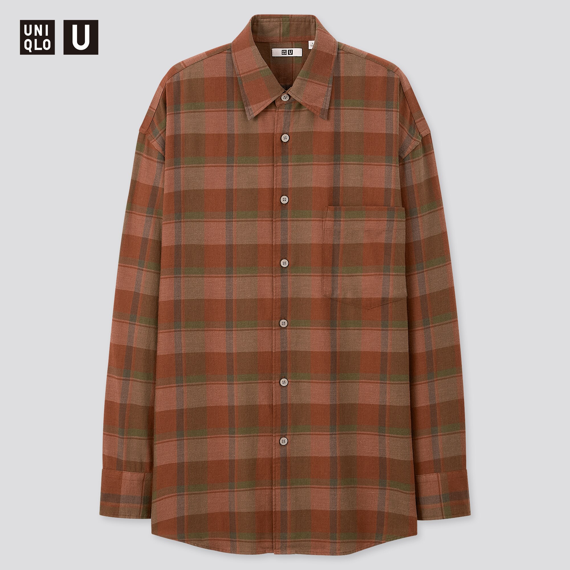 UNIQLO ユニクロ メンズ フランネル チェック シャツ 長袖 L