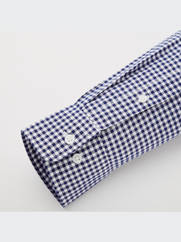 エクストラファインコットンブロードチェックシャツ（ボタンダウンカラー・長袖）