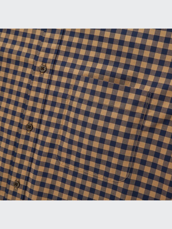 エクストラファインコットンブロードチェックシャツ（ボタンダウンカラー・長袖）