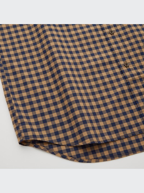 エクストラファインコットンブロードチェックシャツ（ボタンダウンカラー・長袖）