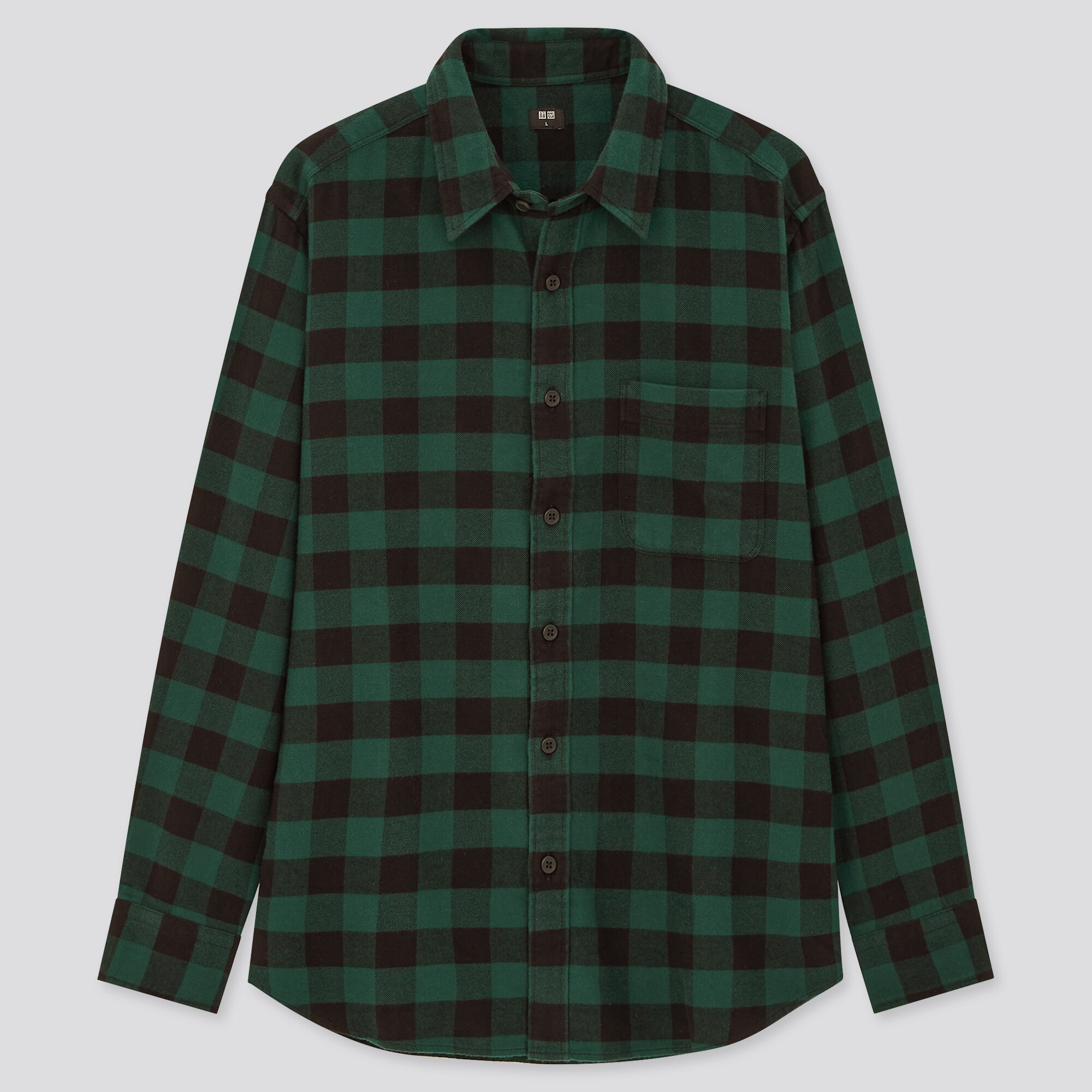 MEN'S FLANNEL CHECKED LONG SLEEVE SHIRT 