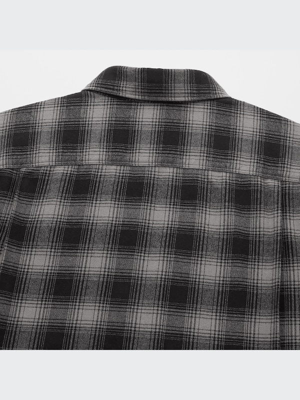 フランネルチェックシャツ（レギュラーカラー・長袖）