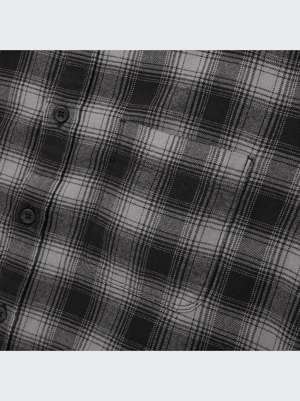 フランネルチェックシャツ（レギュラーカラー・長袖）