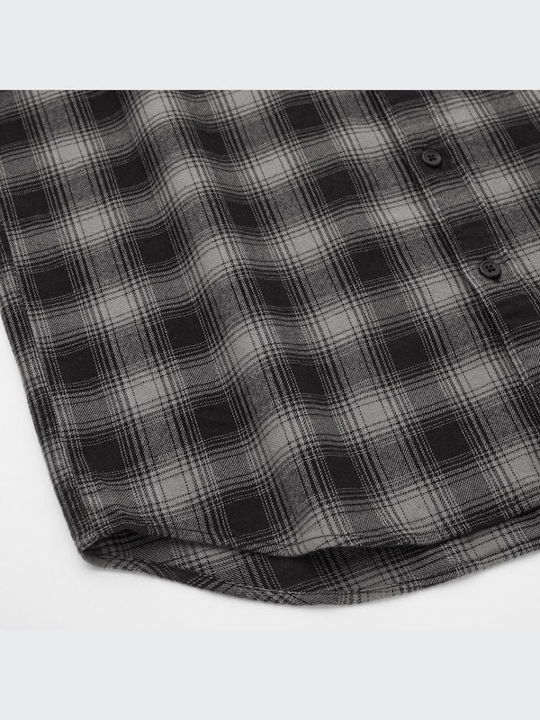 フランネルチェック シャツ（レギュラーカラー・長袖）