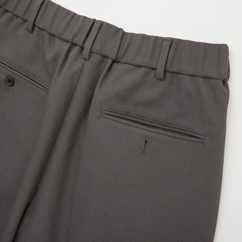 Uniqlo U Wide-Fit Tapered Pants 431525 Black, Men's Fashion