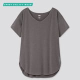 Women Airism Seamless V Neck Long T Shirt Uniqlo