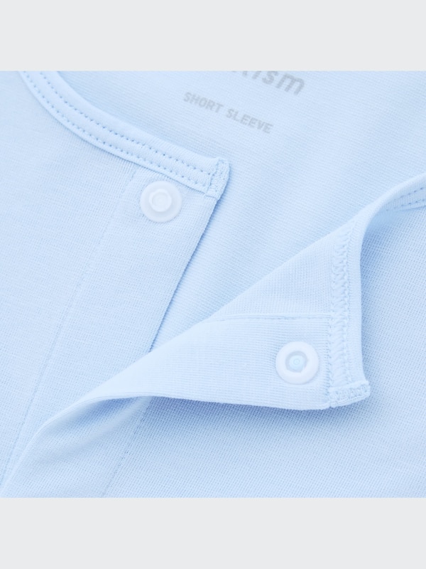エアリズムコットン前あきクルーネックTシャツ（半袖）