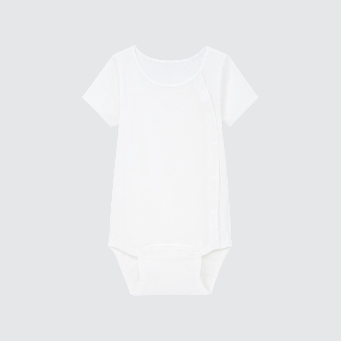 Kids コットン前あきクルーネックボディスーツ 半袖 Kids ユニクロ