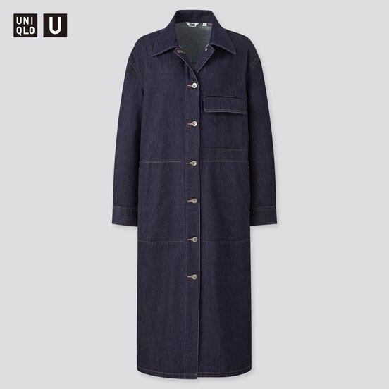 デニムロングシャツワンピース 長袖 Women ユニクロ
