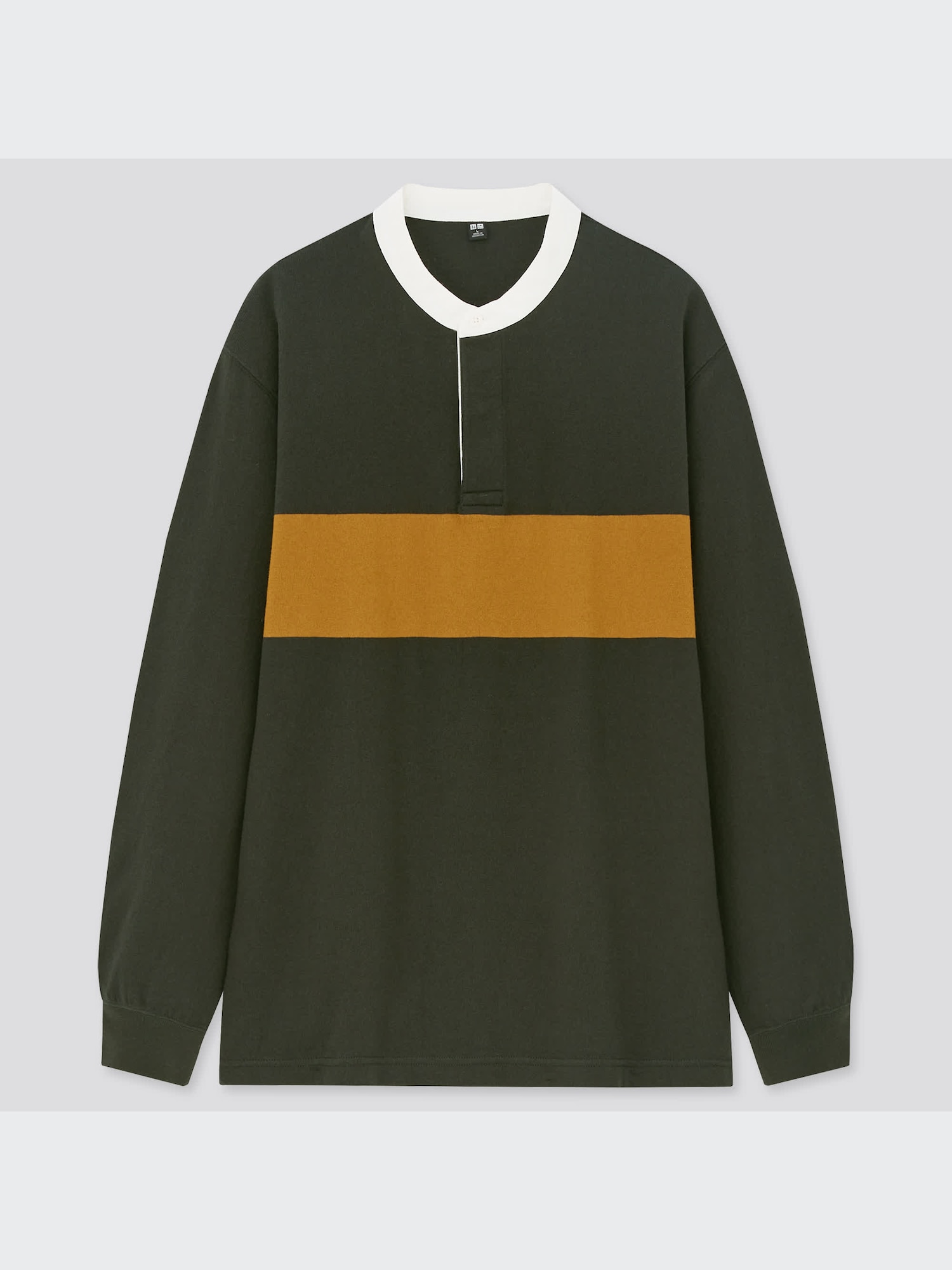 ユニクロ公式 | スタンドカラーボーダーTシャツ（長袖）