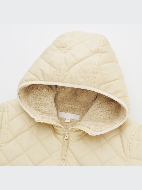 Jaket Parka Quilt Fleece Lapis Bulu