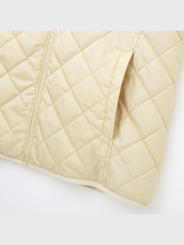 Jaket Parka Quilt Fleece Lapis Bulu