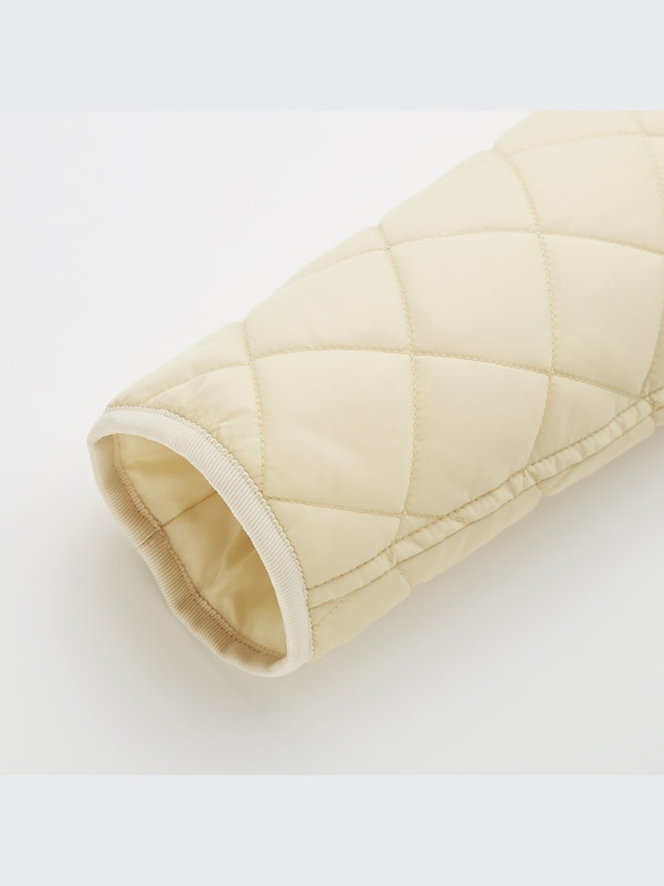 Jaket Parka Quilt Fleece Lapis Bulu