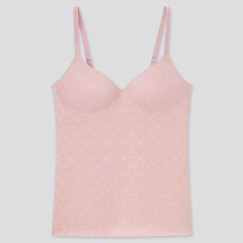 V-neck Camisole in pale pink from the Cotton Seamless collection