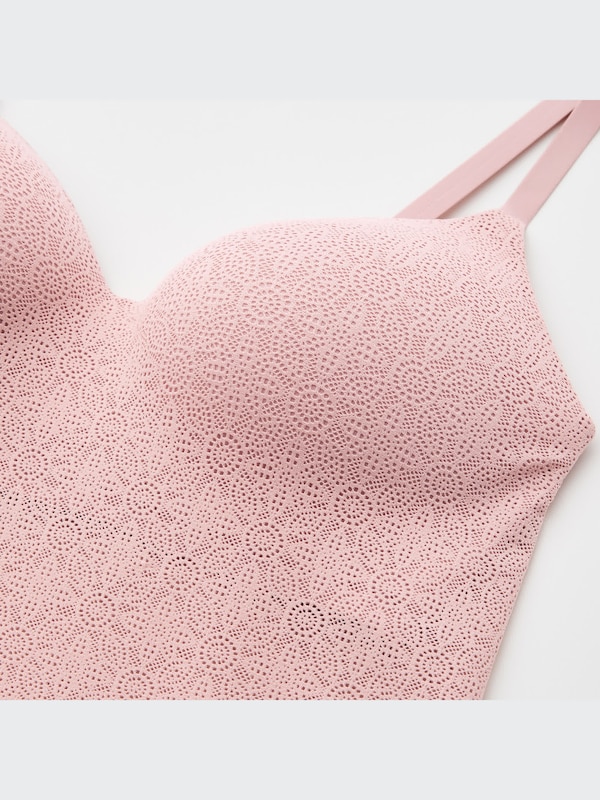 シームレスVネックブラキャミソール（レース）