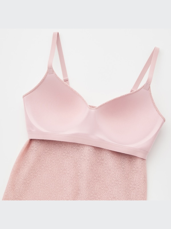 シームレスVネックブラキャミソール（レース）