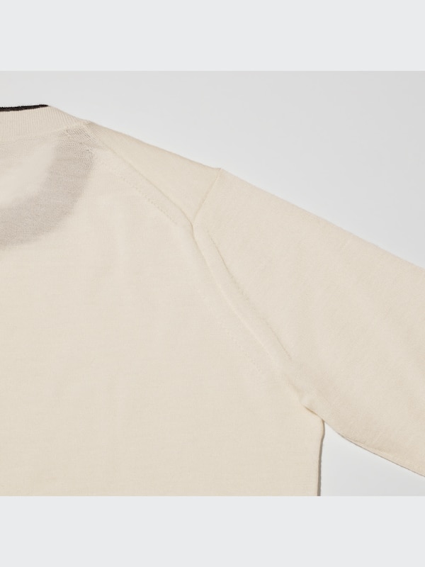 ファインゲージカシミヤクルーネックセーター（長袖）