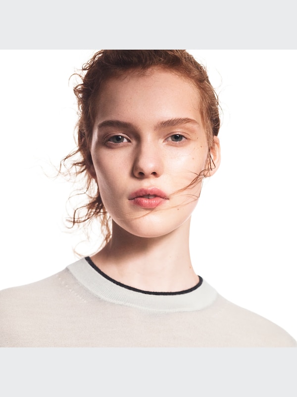 ファインゲージカシミヤクルーネックセーター（長袖）