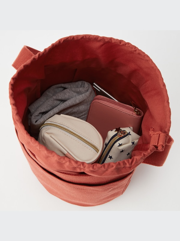 キャンバスバケットバッグ