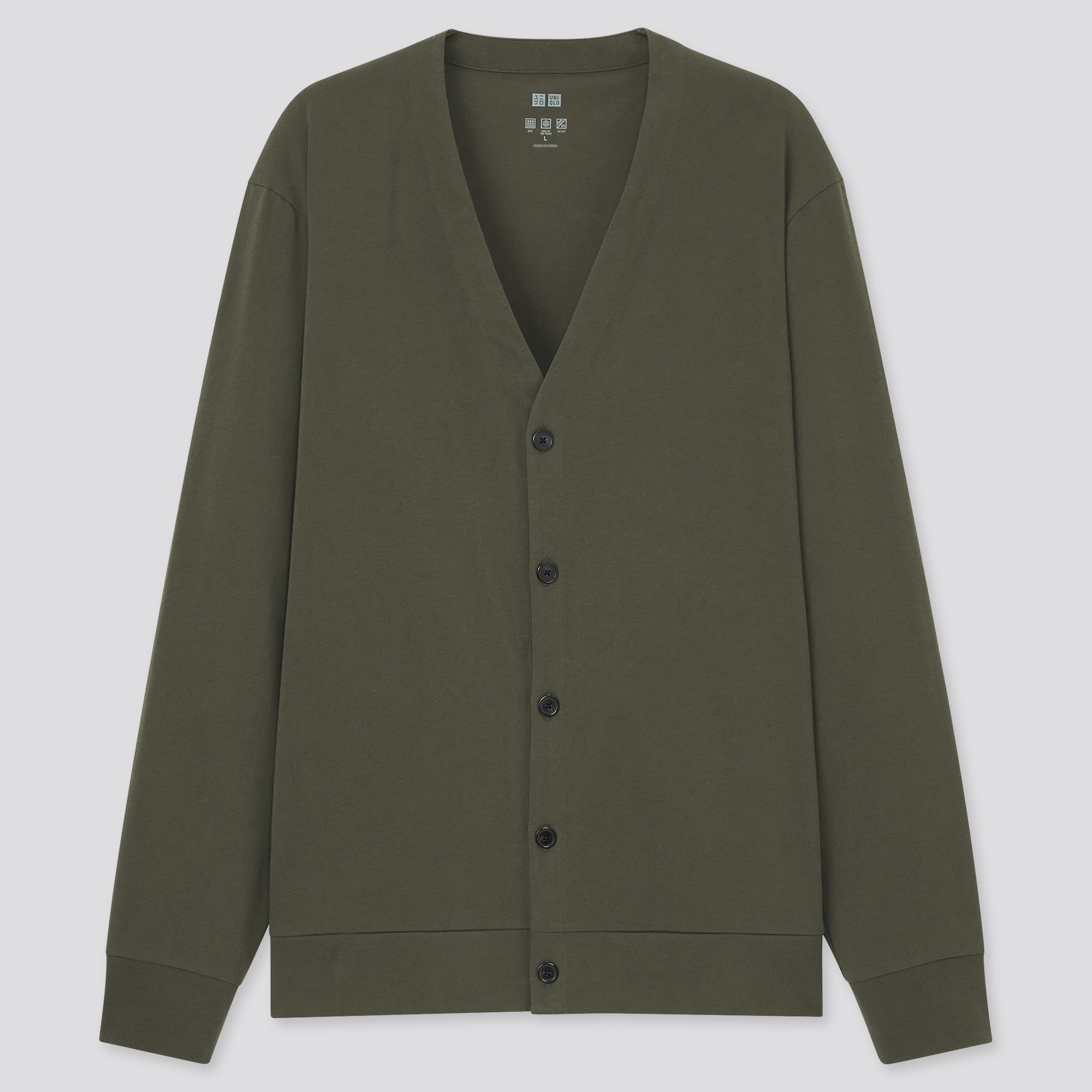 UNIQLO ユニクロ UVカットカーディガン airism グレー M - カーディガン