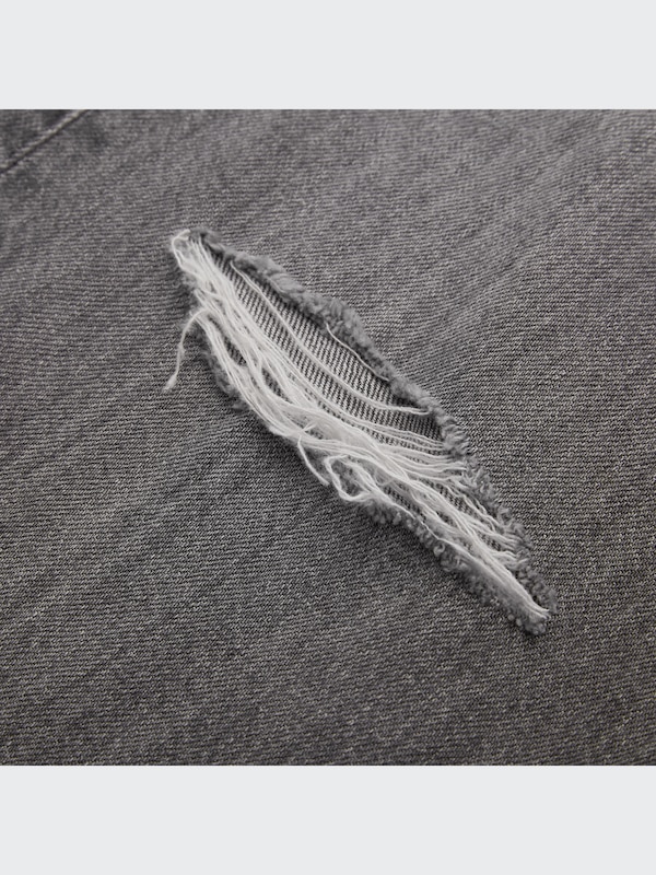 スラウチテーパードアンクルジーンズ（ダメージ・リラックステーパード・丈標準65cm）