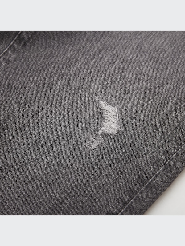 スラウチテーパードアンクルジーンズ（ダメージ・リラックステーパード・丈標準65cm）